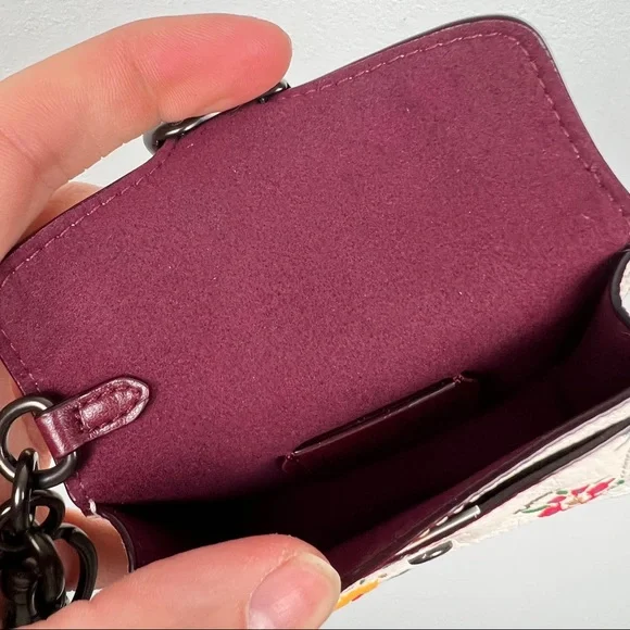 Coach RARE Tabby Floral Mini Keychain Bag - Picture 6 of 7